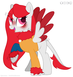 Size: 1280x1344 | Tagged: safe, artist:katelynleeann42, imported from derpibooru, oc, pegasus, base used, clothes, colored wings, female, mare, simple background, solo, transparent background, two toned wings, wings