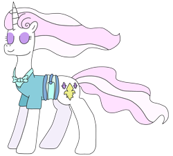 Size: 2356x2128 | Tagged: safe, artist:supahdonarudo, imported from derpibooru, fleur-de-lis, mistmane, unicorn, series:fleurbuary, alternate hairstyle, bowtie, clothes, costume, eyes closed, flowing mane, simple background, transparent background