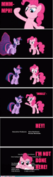 Size: 500x1674 | Tagged: safe, edit, edited screencap, imported from derpibooru, screencap, pinkie pie, twilight sparkle, earth pony, pony, unicorn, magic duel, season 3, breaking the fourth wall, end credits, how it should have ended, my little brony, no mouth, unicorn twilight