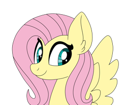 Size: 1280x1057 | Tagged: safe, artist:iambrillancetheppg, imported from derpibooru, fluttershy, pegasus, pony, aside glance, bust, female, looking at you, mare, portrait, simple background, smiling, solo, spread wings, three quarter view, transparent background, wings