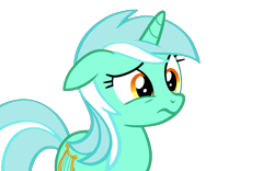 Size: 3088x1930 | Tagged: safe, edit, imported from derpibooru, lyra heartstrings, pony, unicorn, season 5, slice of life (episode), :s, female, floppy ears, frown, high res, horn, mare, not a vector, recolor, simple background, solo, transparent background, wavy mouth