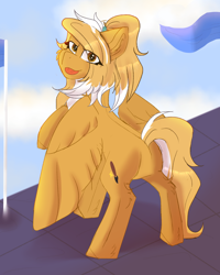 Size: 3192x4000 | Tagged: safe, artist:tizhonolulu, imported from derpibooru, oc, oc:mareota, pegasus, pony, :p, solo, tongue out