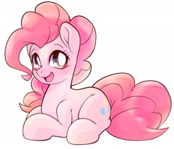 Size: 2048x1752 | Tagged: safe, artist:kurogewapony, imported from derpibooru, pinkie pie, earth pony, pony, blushing, cute, diapinkes, female, happy, looking at you, mare, open mouth, open smile, simple background, smiling, smiling at you, solo, white background