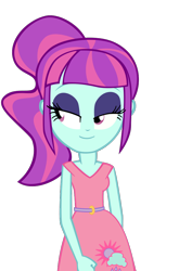 Size: 744x1052 | Tagged: safe, artist:ephemeralpegasus, imported from derpibooru, sunny flare, equestria girls, friendship games, alternate hairstyle, female, simple background, solo, transparent background, vector