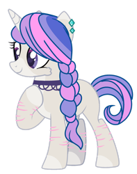 Size: 1280x1626 | Tagged: safe, artist:princess-kitsune-tsu, imported from derpibooru, oc, pony, unicorn, base used, female, mare, scar, simple background, solo, transparent background