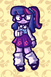 Size: 1445x2192 | Tagged: safe, artist:toaestt, imported from derpibooru, sci-twi, twilight sparkle, equestria girls, equestria girls series, clothes, digital art, female, glasses, leg warmers, solo, solo female, sweater vest