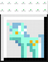 Size: 742x944 | Tagged: safe, artist:rhorse, lyra heartstrings, pony, unicorn, big stretch reminder, horn, mod, pixel art, text