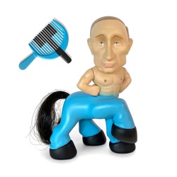 Size: 1024x1024 | Tagged: safe, imported from ponybooru, centaur, abs, comb, communism, hammer and sickle, male nipples, toy, vladimir putin