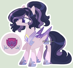 Size: 2826x2627 | Tagged: safe, artist:stormcloud-yt, imported from derpibooru, oc, oc only, pegasus, pony, female, high res, hoof shoes, mare, offspring, parent:princess cadance, parent:shining armor, parents:shiningcadance, pegasus oc, peytral, simple background, solo, wings