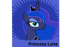 Size: 4000x2500 | Tagged: safe, imported from derpibooru, princess luna, alicorn, pony, derpibooru, a royal problem, crown, ethereal mane, eyeshadow, female, horn, jewelry, lidded eyes, makeup, mare, meta, peytral, regalia, smiling, solo, spoilered image joke, starry mane, text, vector