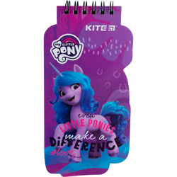 Size: 800x800 | Tagged: safe, imported from derpibooru, izzy moonbow, pony, unicorn, 2d, 3d, g5, hashtag, horseshoes, looking at you, merchandise, motivational, my little pony: a new generation, notepad, official, purple background, raised hoof, simple background, smiling, smiling at you