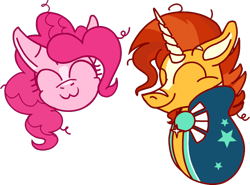 Size: 846x625 | Tagged: safe, artist:musical-medic, imported from derpibooru, pinkie pie, sunburst, pony, februpony, simple background, transparent background