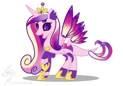 Size: 1700x1200 | Tagged: safe, artist:galeemlightseraphim, imported from derpibooru, princess cadance, changedling, changeling, pony, robot, robot pony, base used, changedlingified, changelingified, crossover, cybug, hoof shoes, jewelry, peytral, raised hoof, simple background, solo, species swap, tiara, transparent background, wreck-it ralph