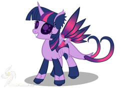 Size: 1700x1200 | Tagged: safe, artist:galeemlightseraphim, imported from derpibooru, twilight sparkle, alicorn, changedling, changeling, pony, robot, robot pony, base used, changedlingified, changelingified, crossover, cybug, female, mare, simple background, solo, species swap, transparent background, twilight sparkle (alicorn), wreck-it ralph