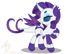 Size: 1700x1200 | Tagged: safe, artist:galeemlightseraphim, imported from derpibooru, rarity, changedling, changeling, pony, robot, robot pony, base used, changedlingified, changelingified, crossover, cybug, female, looking back, mare, raised hoof, simple background, solo, species swap, transparent background, wreck-it ralph