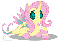 Size: 1700x1200 | Tagged: safe, artist:galeemlightseraphim, imported from derpibooru, fluttershy, changedling, changeling, pony, robot, robot pony, base used, changedlingified, changelingified, crossover, cybug, female, lying down, mare, prone, simple background, smiling, solo, species swap, transparent background, wreck-it ralph