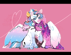 Size: 4547x3529 | Tagged: safe, artist:orphicswanart, imported from derpibooru, star catcher, earth pony, pegasus, pony, duo, female, lesbian, sky wishes