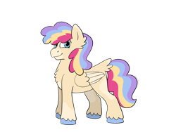 Size: 2828x2121 | Tagged: safe, artist:itstechtock, imported from derpibooru, oc, oc:zapple pie, hippogriff, hybrid, female, interspecies offspring, magical lesbian spawn, offspring, parent:pinkie pie, parent:princess skystar, parents:skypie, simple background, solo, transparent background