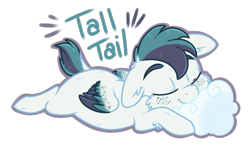 Size: 855x530 | Tagged: safe, artist:esmeia, imported from derpibooru, oc, oc only, oc:tall tail, pegasus, pony, cloud, eyes closed, floppy ears, foal, freckles, male, pegasus oc, simple background, solo, transparent background