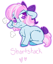 Size: 692x838 | Tagged: safe, artist:esmeia, imported from derpibooru, oc, oc only, oc:shortstack, earth pony, pony, blushing, chest fluff, earth pony oc, female, filly, foal, simple background, solo, transparent background