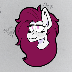 Size: 2226x2226 | Tagged: safe, artist:drheartdoodles, imported from derpibooru, oc, oc only, oc:mamma, bust, digital art, female, freckles, long mane, mare, milf, portrait, smiling, solo