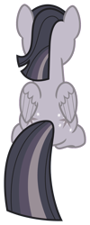 Size: 1631x4095 | Tagged: safe, artist:estories, artist:wardex101, edit, imported from derpibooru, twilight sparkle, alicorn, pony, both cutie marks, discorded, discorded twilight, female, simple background, sitting, solo, transparent background, twilight sparkle (alicorn), twilight tragedy, vector