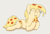 Size: 1280x865 | Tagged: safe, artist:wafflecakes, oc, oc only, oc:mozzarella orgy, food pony, original species, pizza pony, pony, eating, eyes closed, food, lying down, pizza, simple background, smiling, white background