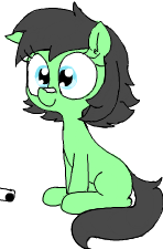 Size: 148x225 | Tagged: safe, artist:wafflecakes, oc, oc:filly anon, pony, female, filly, oc onyl, simple background, sitting, smiling, transparent background