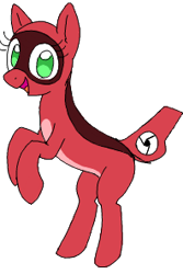 Size: 198x297 | Tagged: safe, artist:wafflecakes, oc, oc only, original species, plane pony, pony, open mouth, plane, rearing, simple background, smiling, transparent background