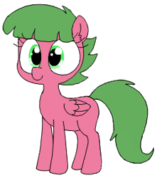 Size: 251x284 | Tagged: safe, artist:wafflecakes, oc, oc only, pegasus, pony, simple background, smiling, transparent background