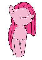 Size: 136x197 | Tagged: safe, artist:wafflecakes, pinkie pie, earth pony, pony, eyes closed, lowres, pinkamena diane pie, simple background, transparent background