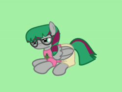 Size: 600x450 | Tagged: safe, artist:99999999000, imported from derpibooru, oc, oc only, oc:li anna, pegasus, pony, animated, clothes, eyes closed, female, filly, foal, gif, glasses, solo