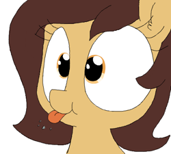 Size: 451x405 | Tagged: safe, artist:wafflecakes, oc, oc only, pony, simple background, smiling, tongue out, white background