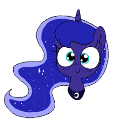 Size: 246x268 | Tagged: safe, artist:wafflecakes, princess luna, alicorn, pony, lowres, simple background, smiling, transparent background