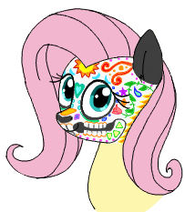 Size: 203x233 | Tagged: safe, artist:wafflecakes, fluttershy, pony, lowres, mask, simple background, transparent background