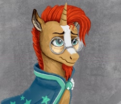 Size: 1999x1714 | Tagged: safe, artist:necromarecy, imported from derpibooru, sunburst, pony, unicorn, bust, portrait, solo