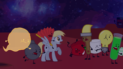 Size: 720x402 | Tagged: safe, imported from derpibooru, derpy hooves, ghost, pegasus, undead, apple, april fools, bomb, crossover, dough, egg (food), fake, fake screencap, fake screenshot, faker than a three dollar bill, fan, food, inanimate insanity, lightbulb, mars, marshmallow, mephone4s, paintbrush, space, test tube, weapon, when you see it