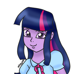 Size: 1024x1024 | Tagged: safe, artist:wrath-marionphauna, imported from derpibooru, twilight sparkle, equestria girls, digital art, simple background, smiling, solo, transparent background