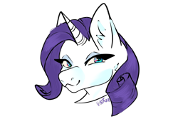 Size: 2160x1620 | Tagged: safe, artist:v-nuz, imported from derpibooru, rarity, pony, unicorn, bust, female, mare, portrait, simple background, solo, transparent background