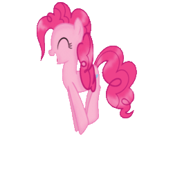 Size: 480x480 | Tagged: safe, artist:waterlilydash, imported from derpibooru, pinkie pie, earth pony, pony, animated, bouncing, cute, diapinkes, eyes closed, female, gif, giphy, mare, open mouth, open smile, show accurate, simple background, smiling, transparent background