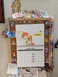 Size: 703x937 | Tagged: safe, oc, oc:thursday, calendar, irl, photo, weekday ponies