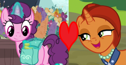 Size: 1071x555 | Tagged: safe, imported from derpibooru, stellar flare, sugar belle, crack shipping, female, heart, infidelity, lesbian, shipping, shipping domino, stellarbelle