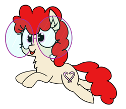 Size: 1078x928 | Tagged: safe, artist:wafflecakes, twist, earth pony, 30 minute art challenge, chest fluff, glasses, simple background, smiling, tongue out, transparent background