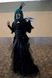 Size: 2730x4096 | Tagged: safe, imported from derpibooru, queen chrysalis, human, bronycon, bronycon 2015, clothes, cosplay, costume, irl, irl human, photo, solo