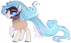 Size: 3134x1914 | Tagged: safe, artist:88yanapro88, imported from derpibooru, oc, oc only, earth pony, pony, choker, earth pony oc, ethereal mane, hoof polish, simple background, solo, starry mane, transparent background