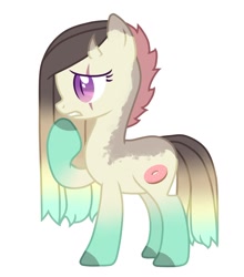 Size: 1400x1591 | Tagged: safe, artist:inarimayer, imported from derpibooru, oc, oc only, pony, colored hooves, eye scar, horn, scar, simple background, solo, white background