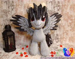 Size: 2917x2304 | Tagged: safe, artist:1stastrastudio, imported from derpibooru, oc, oc:yugure, pegasus, pony, female, horns, irl, mare, photo, plushie, solo