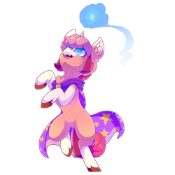 Size: 1760x1760 | Tagged: safe, artist:star-theft, imported from derpibooru, oc, oc only, pony, unicorn, bipedal, cloak, clothes, magic, male, simple background, solo, stallion, transparent background