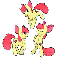 Size: 2795x2795 | Tagged: safe, artist:pointdelta, imported from derpibooru, apple bloom, earth pony, pony, adorabloom, apple bloom's bow, bow, cute, eyes closed, female, filly, foal, hair bow, high res, multeity, open mouth, open smile, simple background, smiling, sticker, sticker set, white background