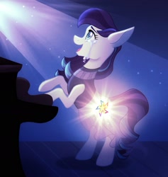 Size: 1583x1668 | Tagged: safe, artist:carouselunique, imported from derpibooru, coloratura, earth pony, pony, crying, februpony, female, glowing cutie mark, mare, musical instrument, piano, singing, solo, tears of joy, the magic inside